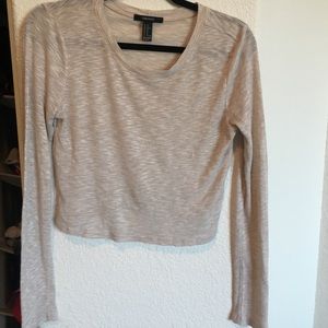 Cropped long sleeve shirt